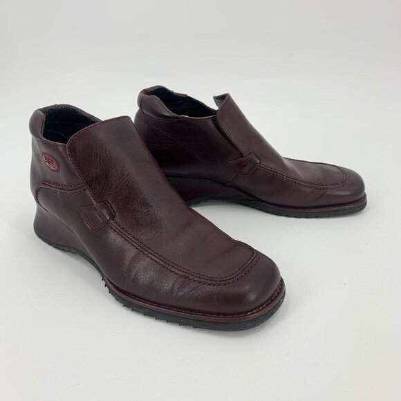 PIKOLINOS Shoes - Pikolino Garnet Red Wedge Ankle Boots Booties Slip On Womens 39